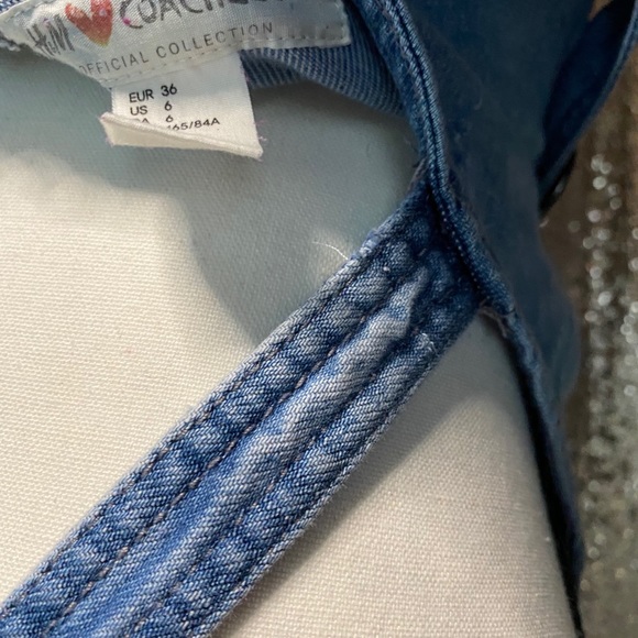 🚨SOLD🚨Denim Floral Wrap Dress - Picture 3 of 3